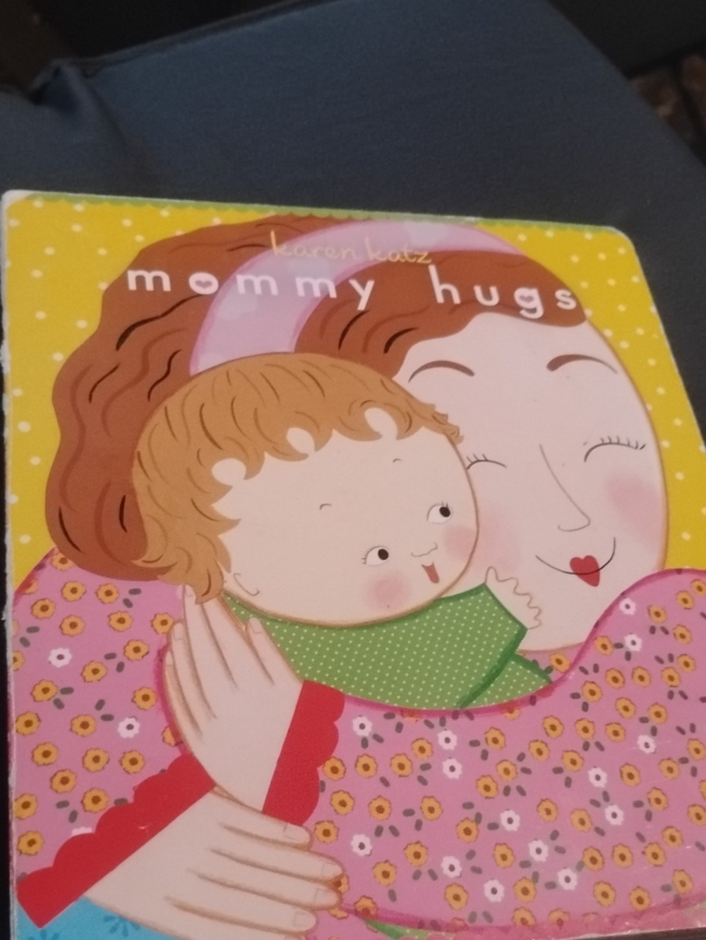 Mommy Hugs Board Book - Yellow, Pink & Green Illustration
